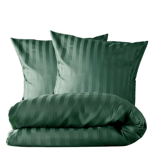SINNERUP Stripe sengetøj (MØRK GRØN 200X220)