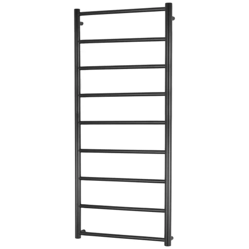 Kriss Polaris håndklædetørrer t/Central-/Fjernvarme 1250x600 mm, sort