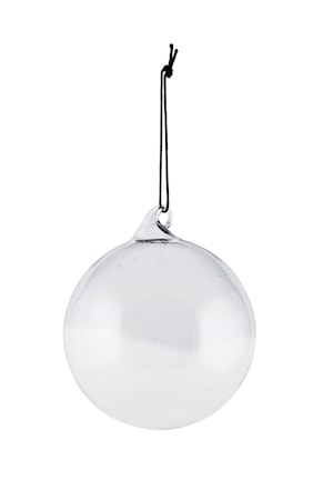 Pyntekugle i glas Ø 8 cm - Grå
