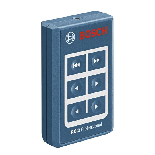 Bosch RC 2 Fjernbetjening - 0601069C00