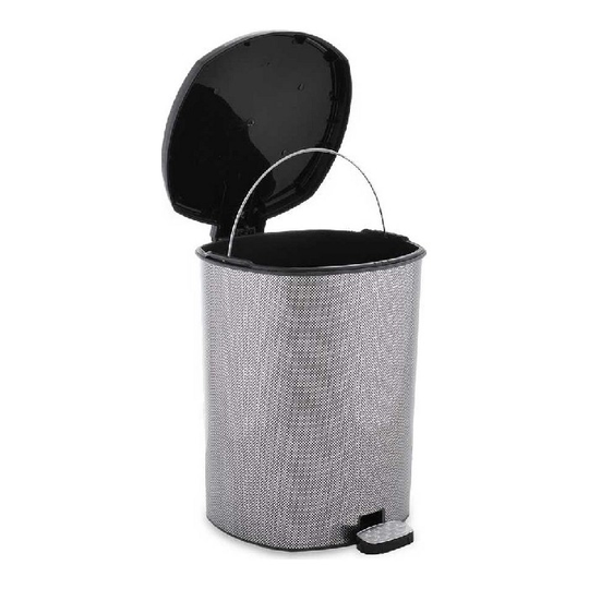 Papirkurv med pedal Kulfiber Plastik Mørkegrå 11L (26 x 33 x 30 cm)