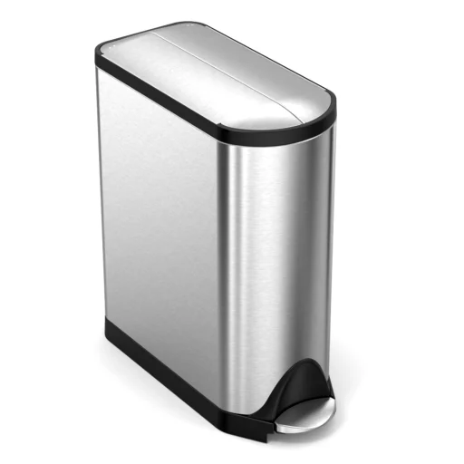 Simplehuman Butterfly pedalspand, 40 L, dobbelt beholder, børstet stål