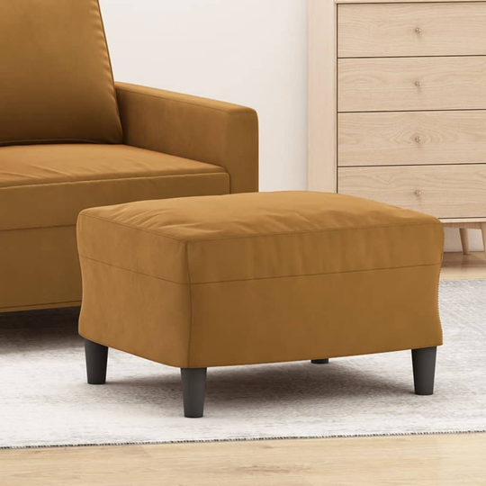 vidaXL fodskammel 60x50x41 cm velour brun