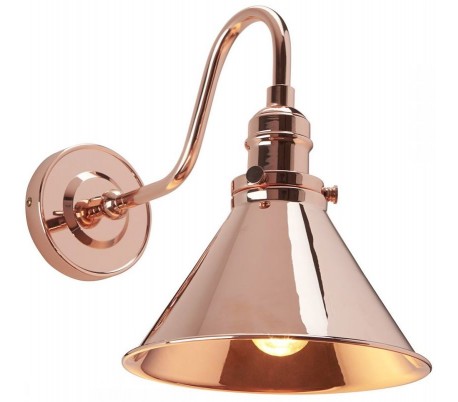 Provence Væglampe H27,5 cm 1 x E27 - Poleret kobber