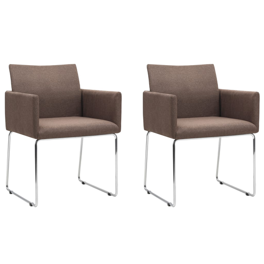 vidaXL spisebordsstole 2 stk. brun