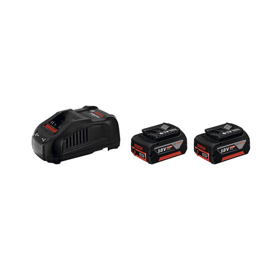Bosch Startsæt 2 x GBA 18V 5.0Ah + GAL 1880 CV Startsæt - 1600A00B8J