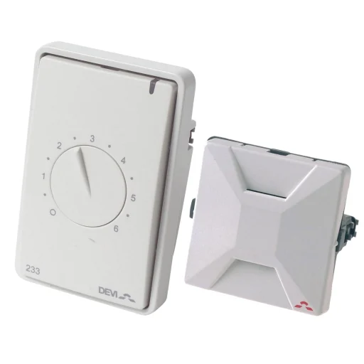 DEVIreg 233 Termostat med rumføler, Hvid
