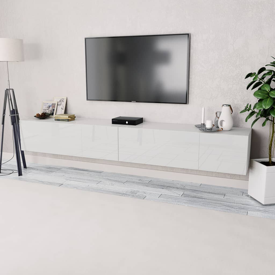 vidaXL tv-skabe 2 stk. spånplade 120 x 40 x 34 cm højglans hvid
