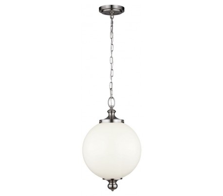 Parkman Loftlampe Ø30,5 cm 1 x E27 - Børstet stål/Hvid