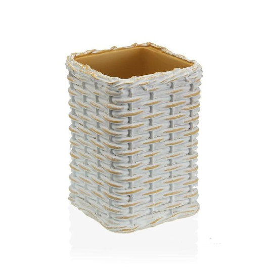 Tandbørsteholder Versa Beige Harpiks (7,5 x 10 x 7,5 cm)