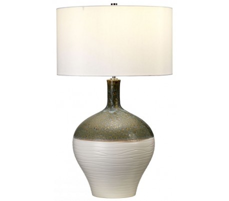 Eden Park Bordlampe H70,5 cm 1 x E27 - Rustik grågrøn/Creme