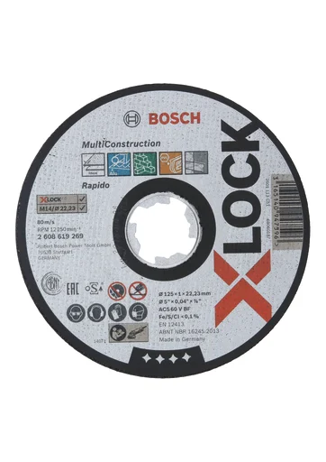 Bosch X-LOCK skæreskive Multi Construction, 125 x 1,0 mm