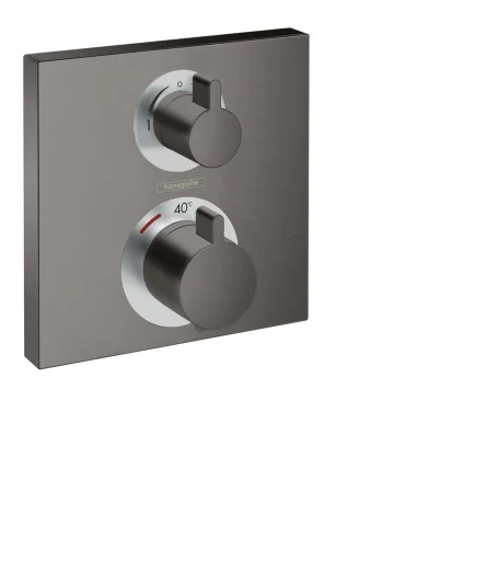 Hansgrohe Ecostat Square brusebatteri t/indbygning m/omskifter, børstet sort krom