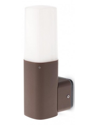 CRAYON Væglampe i aluminium og polycarbonat H25 cm 1 x E27 - Mat mørkebrun