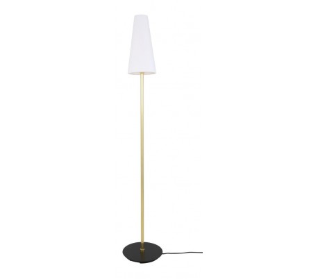 Rhyl Gulvlampe H157 cm 1 x E27 - Hvid/Messing