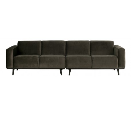 4-personers sofa i velour 280 cm - Varm grøn