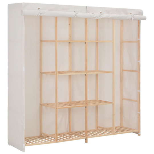 vidaXL klædeskab 173 x 40 x 170 cm stof hvid
