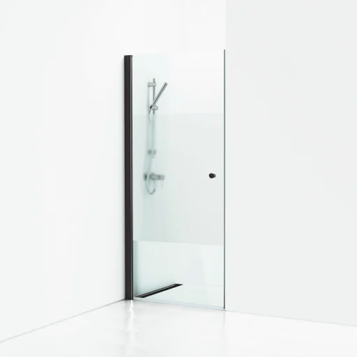 Svedbergs Skoga svingdør 90 cm, halvfrostet glas/matsort