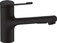 HG Zesis Lean M34 - 1-grebs køkkenarmatur 150, med udtræksbruser, 2jet mat sort