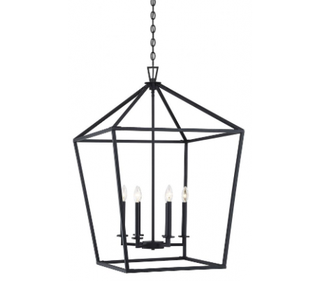 Townsend 6 Foyer Lysekrone 61 x 61 cm - Mat sort