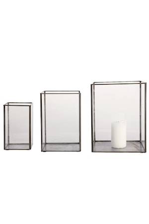 Lysholder 3stk Pillar - Metal