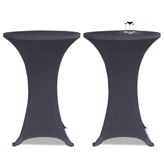 vidaXL Bordovertræk i stretch 2 stk. 70 cm antracitgrå