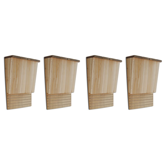 vidaXL flagermuskasse 4 stk. træ 22 x 12 x 34 cm