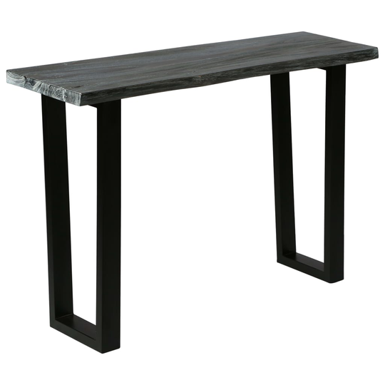 vidaXL konsolbord i massivt minditræ 110 x 35 x 75 cm grå