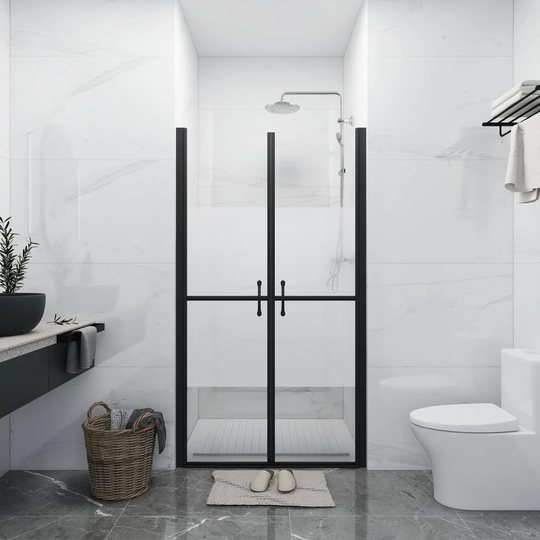 vidaXL brusedør (98-101)x190 cm sikkerhedsglas delvist matteret