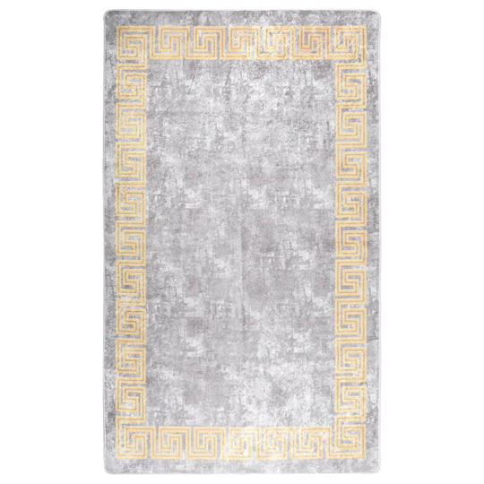 vidaXL gulvtæppe 120x180 cm skridsikkert og vaskbart grå