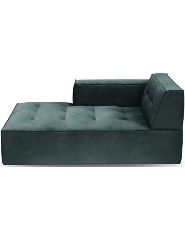 Brandon venstrevendt daybed i velour 173 x 118 cm - Turkis