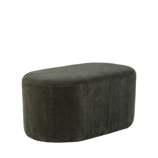 FIONA oval bænk fløjl (GRØN, ONESIZE)