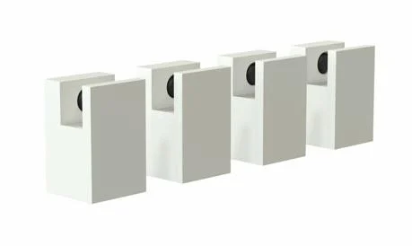 Frost Quadra Spejlholder 22 mm, Hvid - 4 stk.