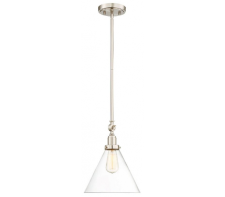 Drake 1 Loftlampe Ø25 cm - Satineret nikkel/Klar