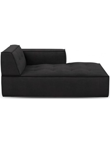 Brandon højrevendt daybed i velour 173 x 118 cm - Mørkegrå