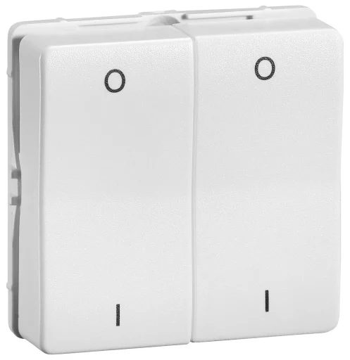 Servodan Trådløs 4-tryk med symboler, Batteriløs, 1 modul, Hvid