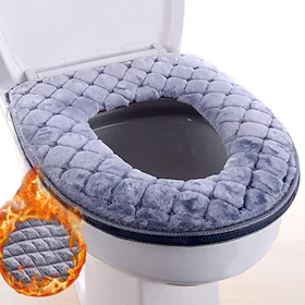 toilet sædebetræk pude universal plys toiletbetræk varmt toilet sædebetræk sødt strikkehåndtag toilet sædebetræk
