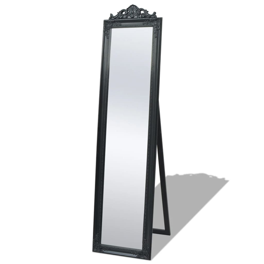 vidaXL fristående spejl barok-stil 160 x 40 cm sort