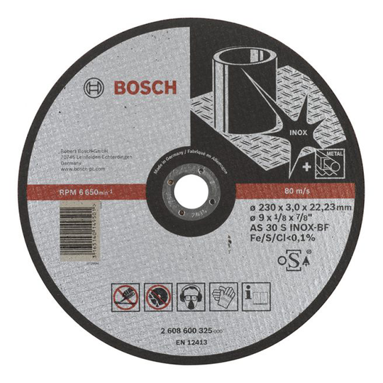 Bosch Skæreskive 230x3 Inox - 2608600325