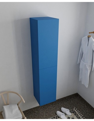 BEAM højskab til badeværelset 160 x 35 cm MDF - Jeansblå