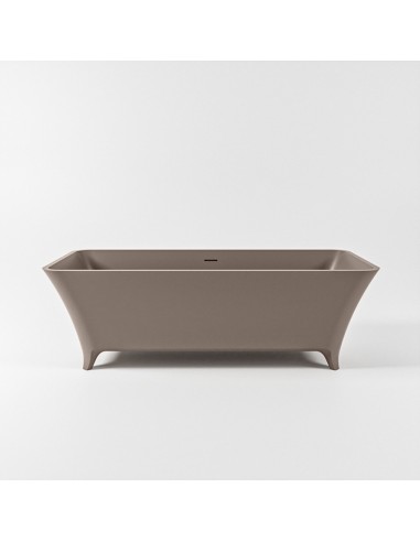 LUNDY fritstående badekar 170 x 75 cm Solid surface - Røg