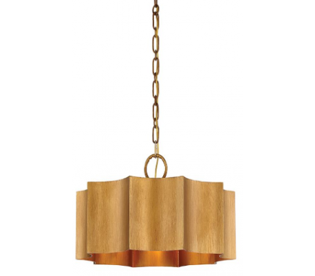 Shelby 3 Lysekrone Ø57 cm - Patineret guld