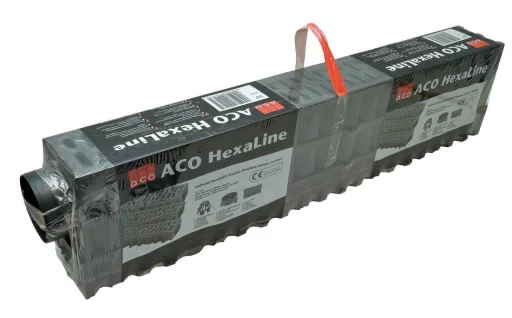 Aco Hexaline garagepakke 300 cm - med sorte kunststof riste
