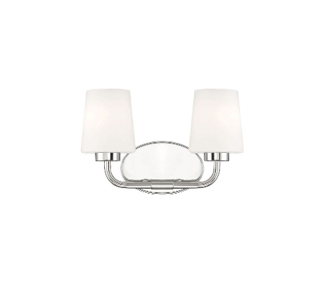 Capra 2 Badeværelseslampe B38 cm - Poleret nikkel/Frostet hvid