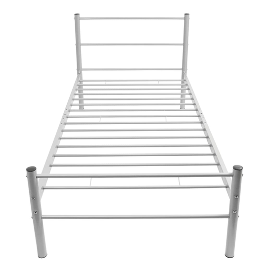 vidaXL sengestel grå metal 90 x 200 cm