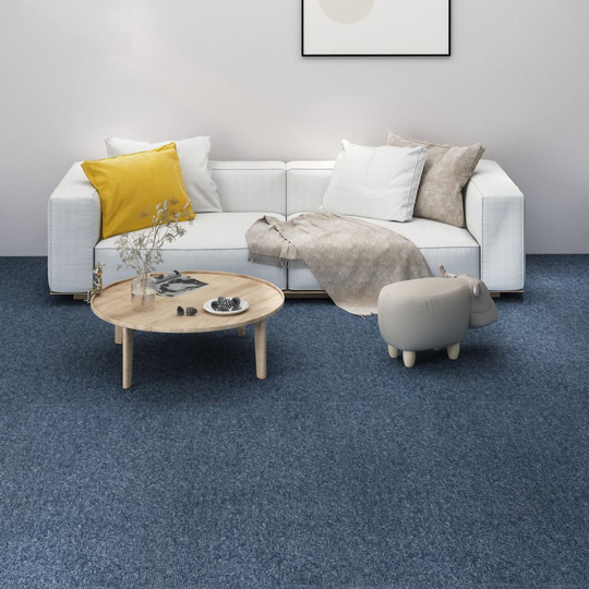 vidaXL tæppefliser 16 stk. 25x100 cm 4 m² blå