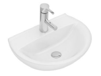 Ifö Spira vask buet 60cm 15162 - boltemontering, med hanehu og uden overløb dybde 168