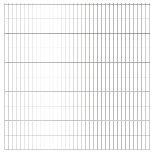 vidaXL havehegnspaneler 2D 2,008x2,03 m 12 m (total længde) sølvfarvet