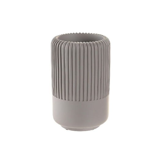Glas DKD Home Decor Grå Cement (7 x 7 x 11 cm)
