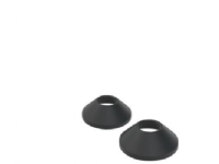 Oras mat sort 3/4 vægroset med Ø70 mm i diameter - leveres i sæt a 2 stk.